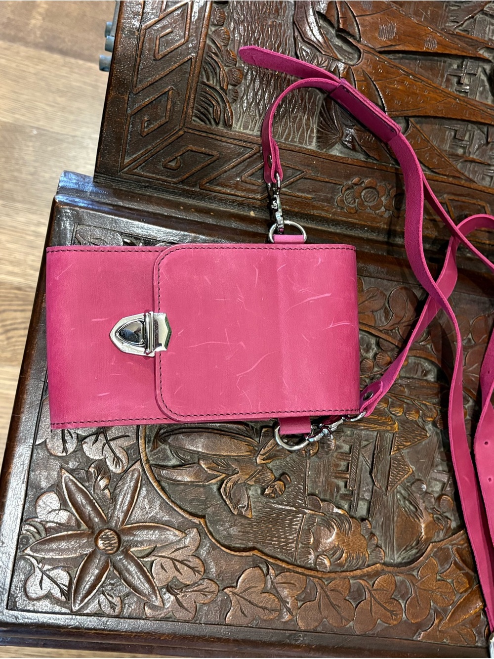 Genuine leather crossbody bag